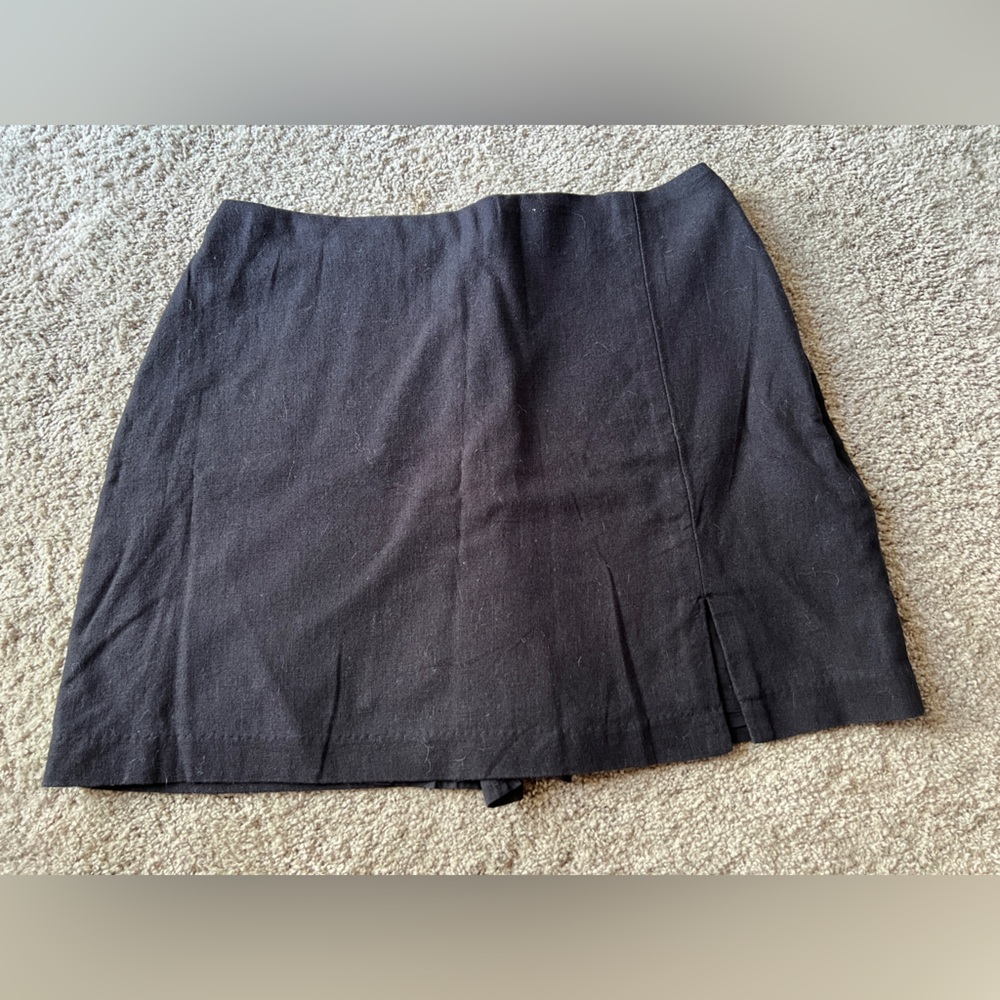 Abercrombie & Fitch Black Linen Skort//Size Small
